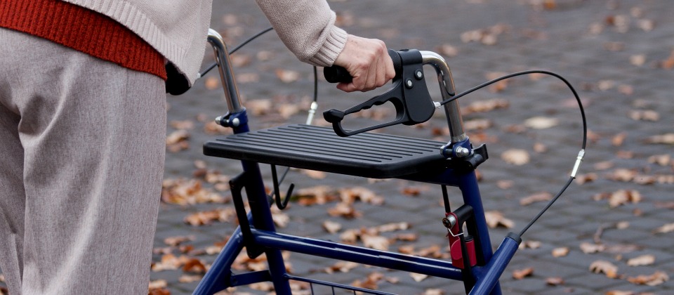 Photo of a person using a walker