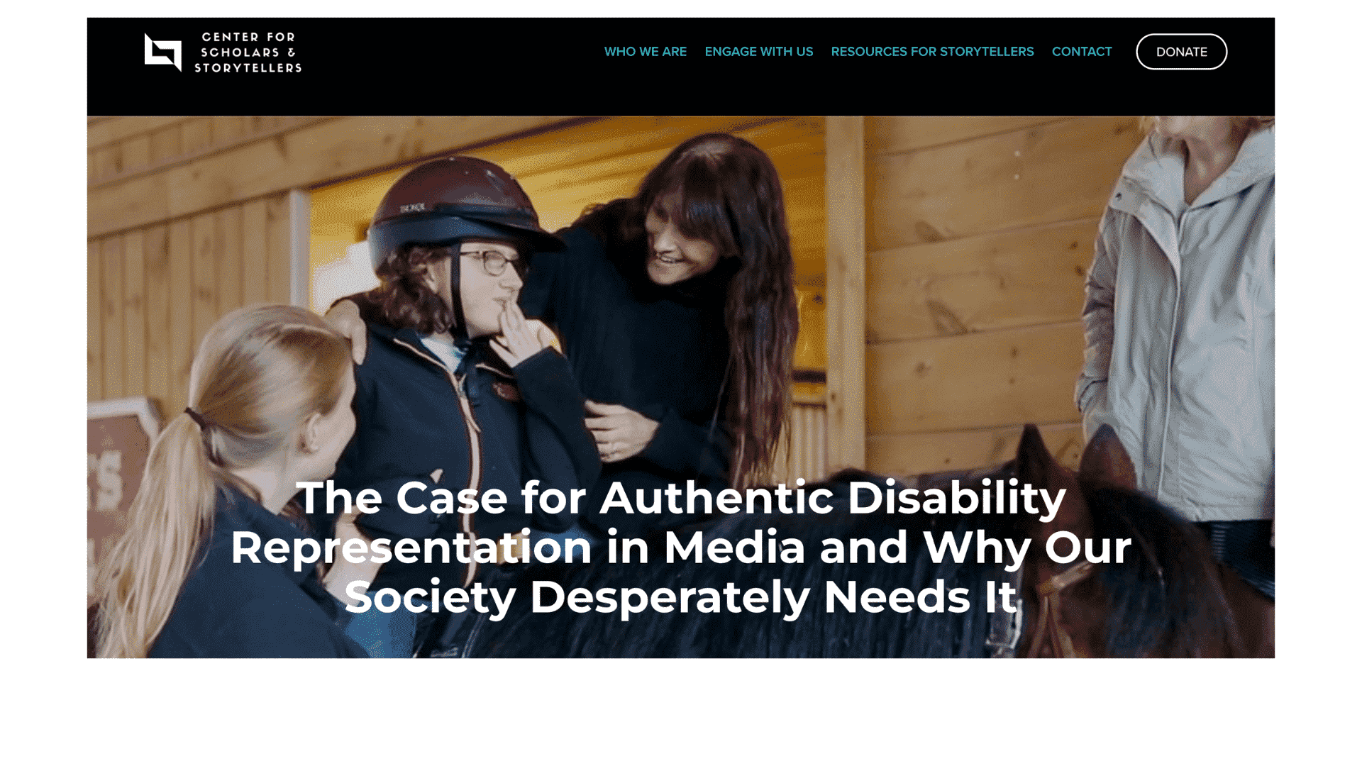 Screen capture of article: The Case for Authentic Disability Representation in Media and Why Our Society Desperately Needs It