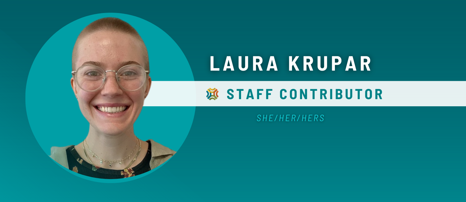 Laura Krupar's headshot with the text 