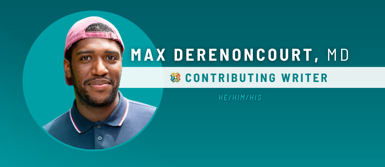 Max Derenoncourt's headshot with the text 