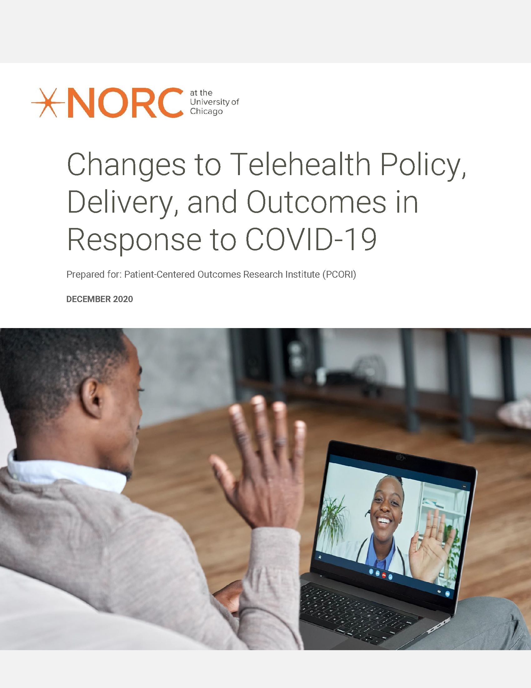 Cover of Report PDF: Changes to Telehealth Policy, Delivery, and Outcomes in Response to Covid-19