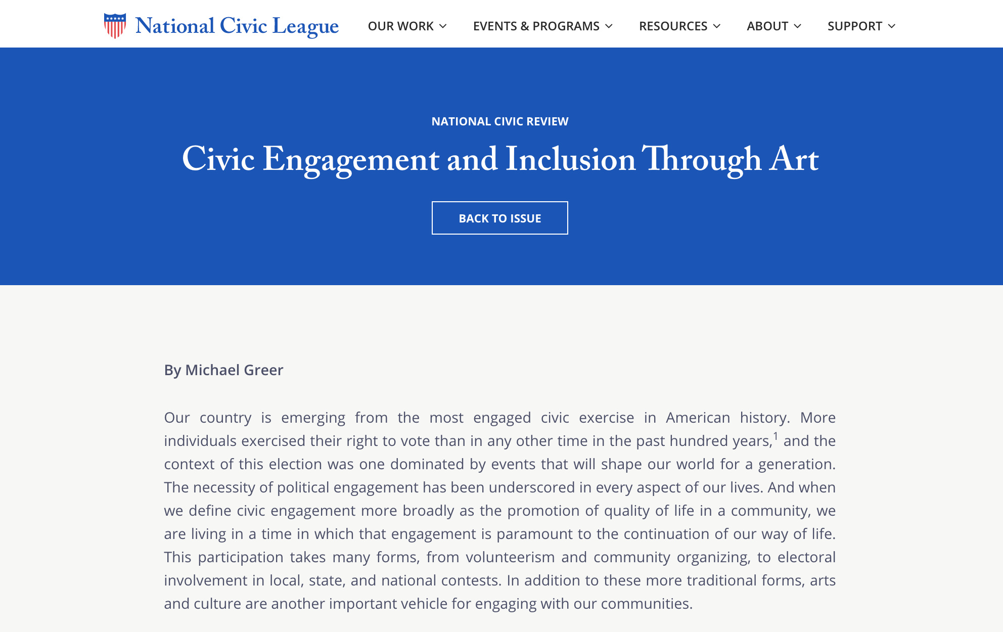 Screen grab of Civic Engagement and Inclusion Through Art