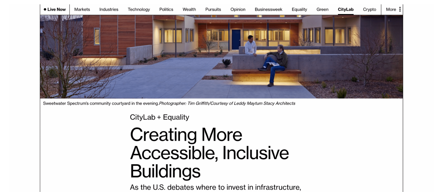 Screen capture of Creating More Accessible, Inclusive Buildings