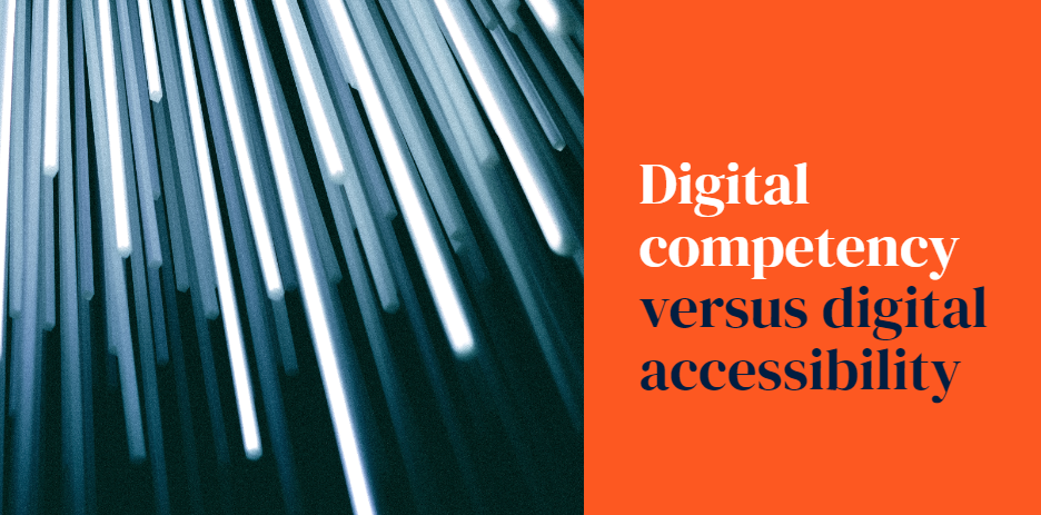 Screen capture of cover photo: Digital Competency Versus Digital Accessibility