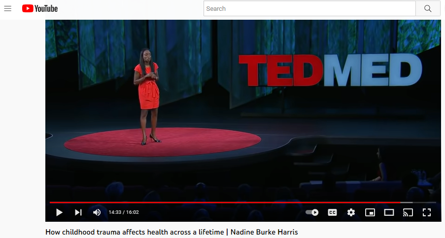 Screen capture of YouTube video screen: How Childhood Trauma Affects Health Across a Lifetime