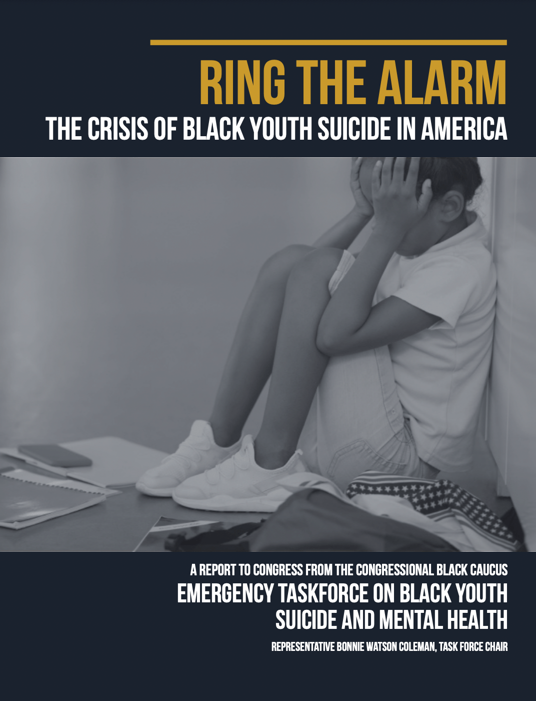 Title page of Ring the Alarm: The Crisis of Black Youth Suicide in America