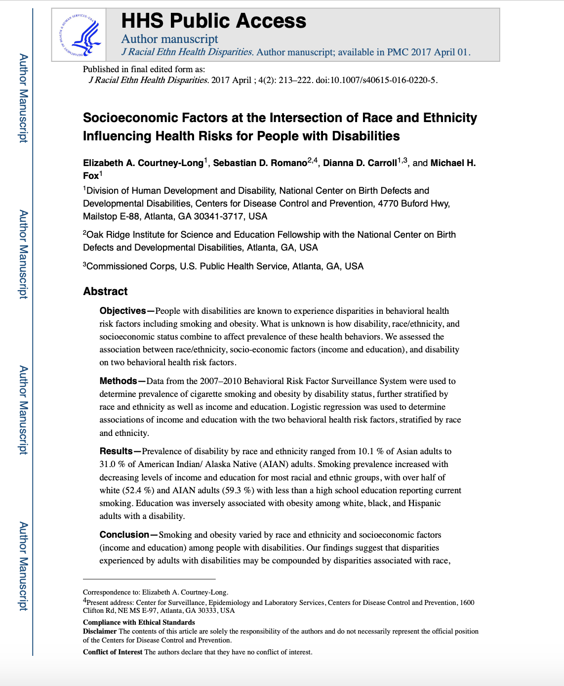 Socioeconomic Factors at the Intersection of Race and Ethnicity