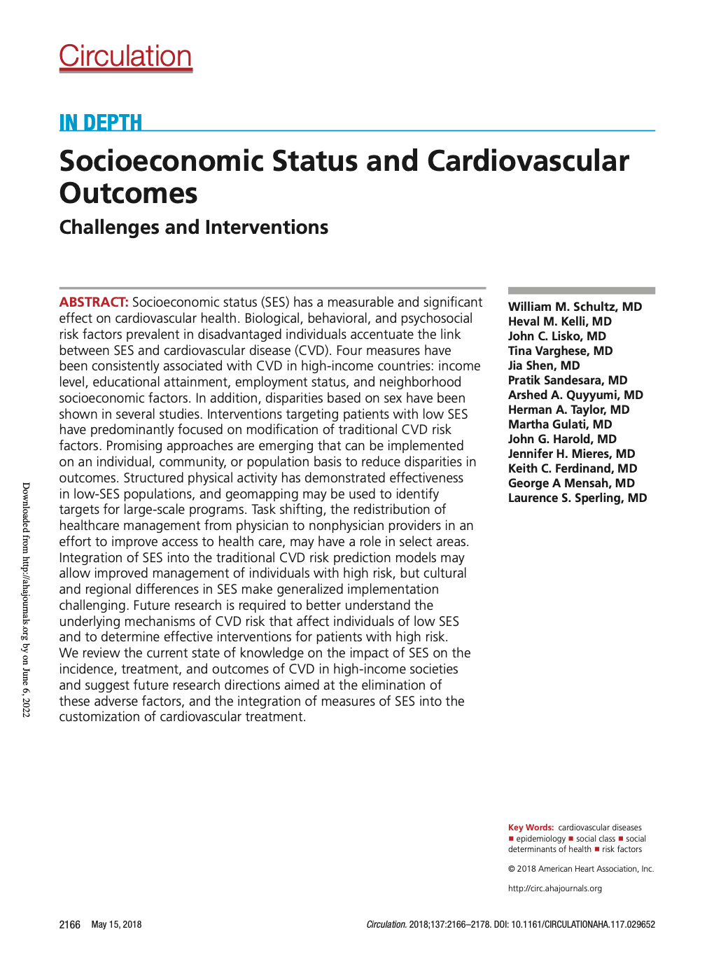 Screenshot of Socioeconomic Status and Cardiovascular Outcomes